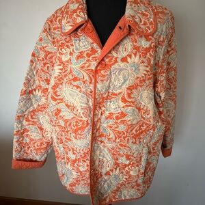 Cervelle Orange Quilted Reversible Jacket